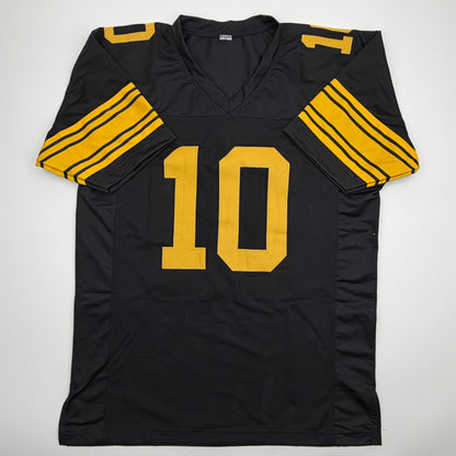Autographed/Signed Roman Wilson Pittsburgh Black Color Rush Football Jersey Beckett BAS COA