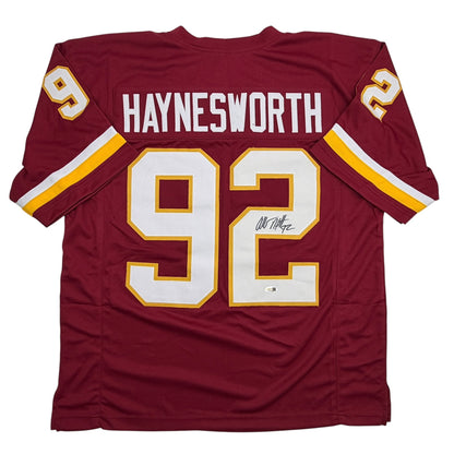 Autographed/Signed Albert Haynesworth Washington Maroon Football Jersey JSA COA