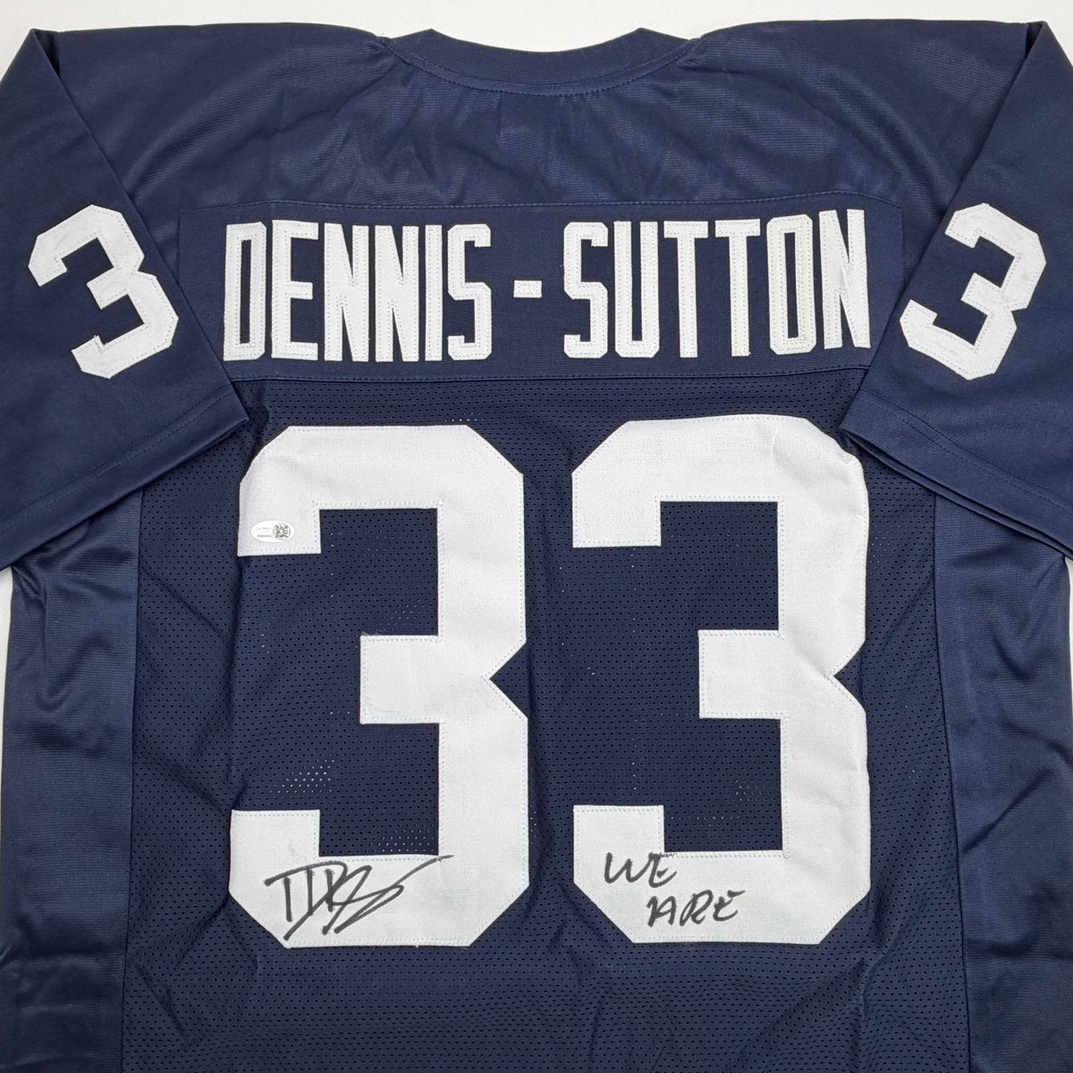 Autographed/Signed Dani Dennis-Sutton Penn State Blue College Football Jersey JSA COA