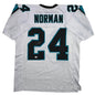 Autographed/Signed Josh Norman Carolina White Football Jersey JSA COA