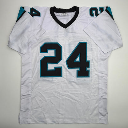 Autographed/Signed Josh Norman Carolina White Football Jersey JSA COA