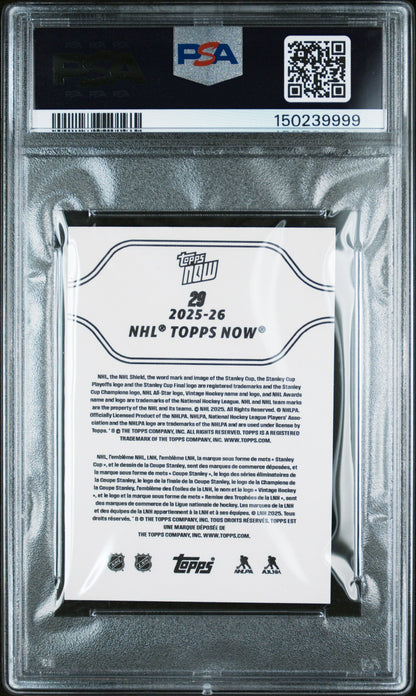 Graded 2025 Topps Now Alex Ovechkin #29 Hockey Card PSA 9 Mint