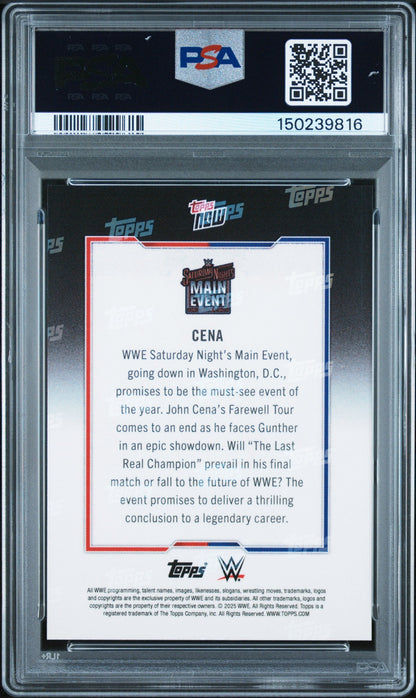 Graded 2025 Topps Now John Cena #CENA Wrestling Card PSA 9 Mint