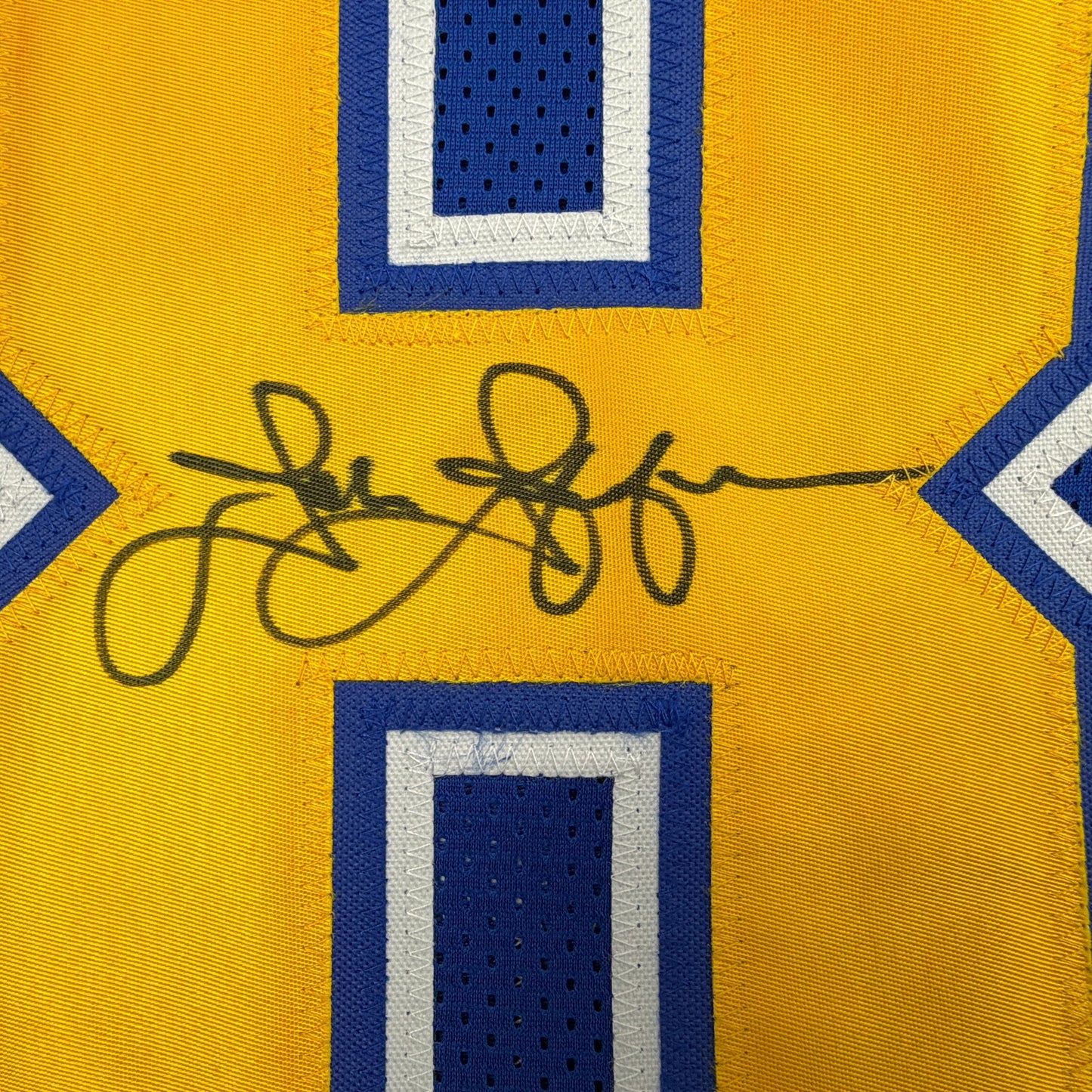 Autographed/Signed John Jefferson Los Angeles San Diego Royal Blue Football Jersey Beckett BAS COA