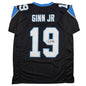Autographed/Signed Ted Ginn Jr. Carolina Black Football Jersey JSA COA