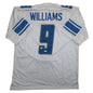 Autographed/Signed Jameson Williams Detroit White Football Jersey JSA COA