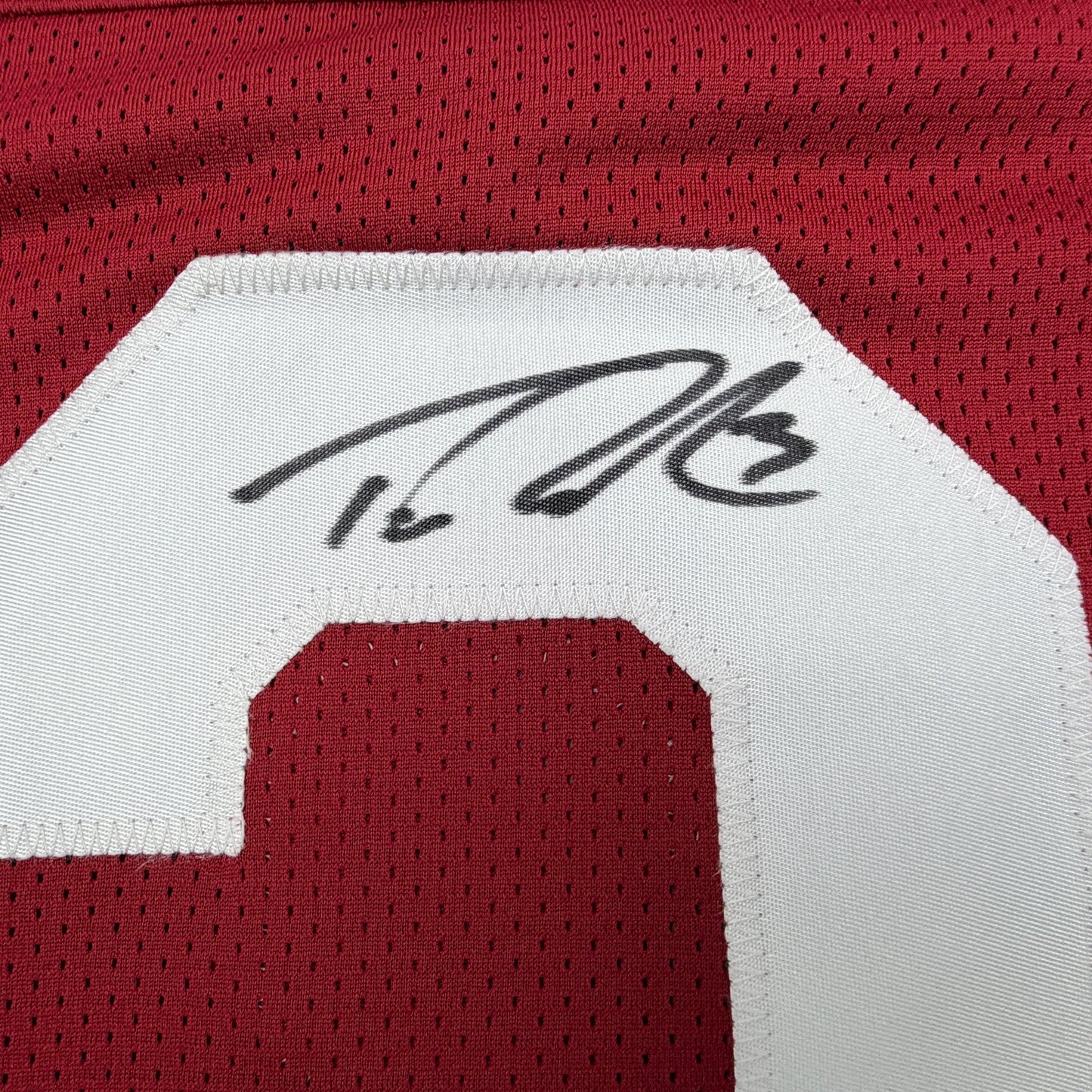 Autographed/Signed Trent Richardson Roll Tide Alabama Red College Football Jersey Beckett BAS COA