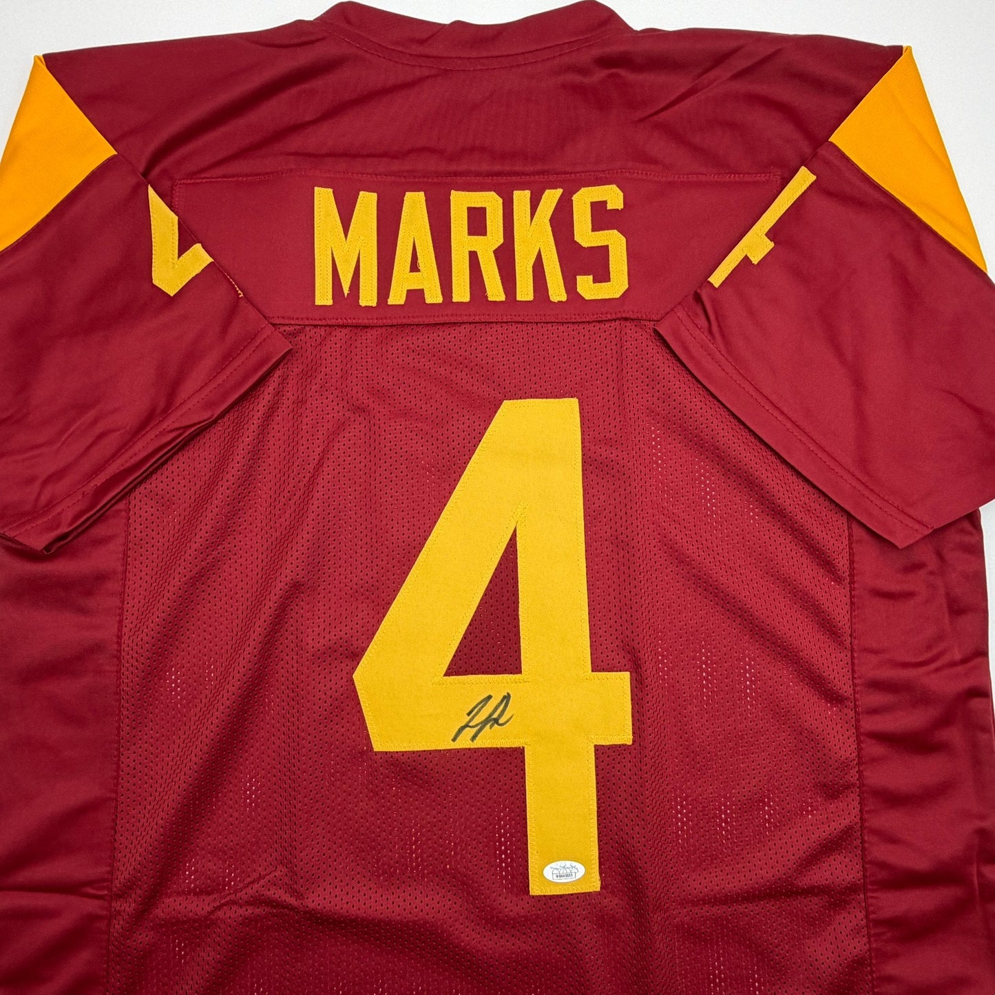 Autographed/Signed Jo'quavious Woody Marks USC Southern Cal Red College Football Jersey JSA COA