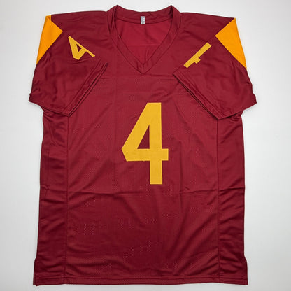 Autographed/Signed Jo'quavious Woody Marks USC Southern Cal Red College Football Jersey JSA COA