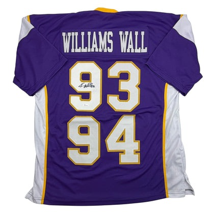 Autographed/Signed Kevin Williams Wall Minnesota Purple Football Jersey JSA COA