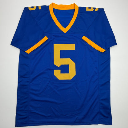 Autographed/Signed Joe Flacco Delaware Blue College Football Jersey JSA COA