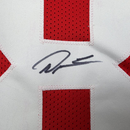 Autographed/Signed Deommodore Lenoir San Francisco Red Football Jersey Beckett BAS COA