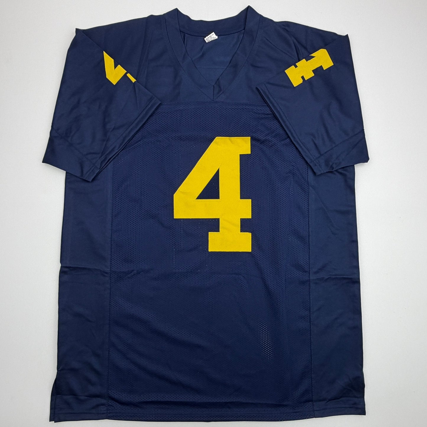 Autographed/Signed Nico Collins Michigan Blue College Football Jersey Beckett BAS COA