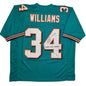 Autographed/Signed Ricky Williams Smoke Weed Everyday Miami Teal Football Jersey Beckett BAS COA