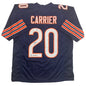 Autographed/Signed Mark Carrier "90 DROY" Chicago Blue Football Jersey JSA COA