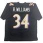 Autographed/Signed Ricky Williams Baltimore Black Football Jersey Beckett BAS COA