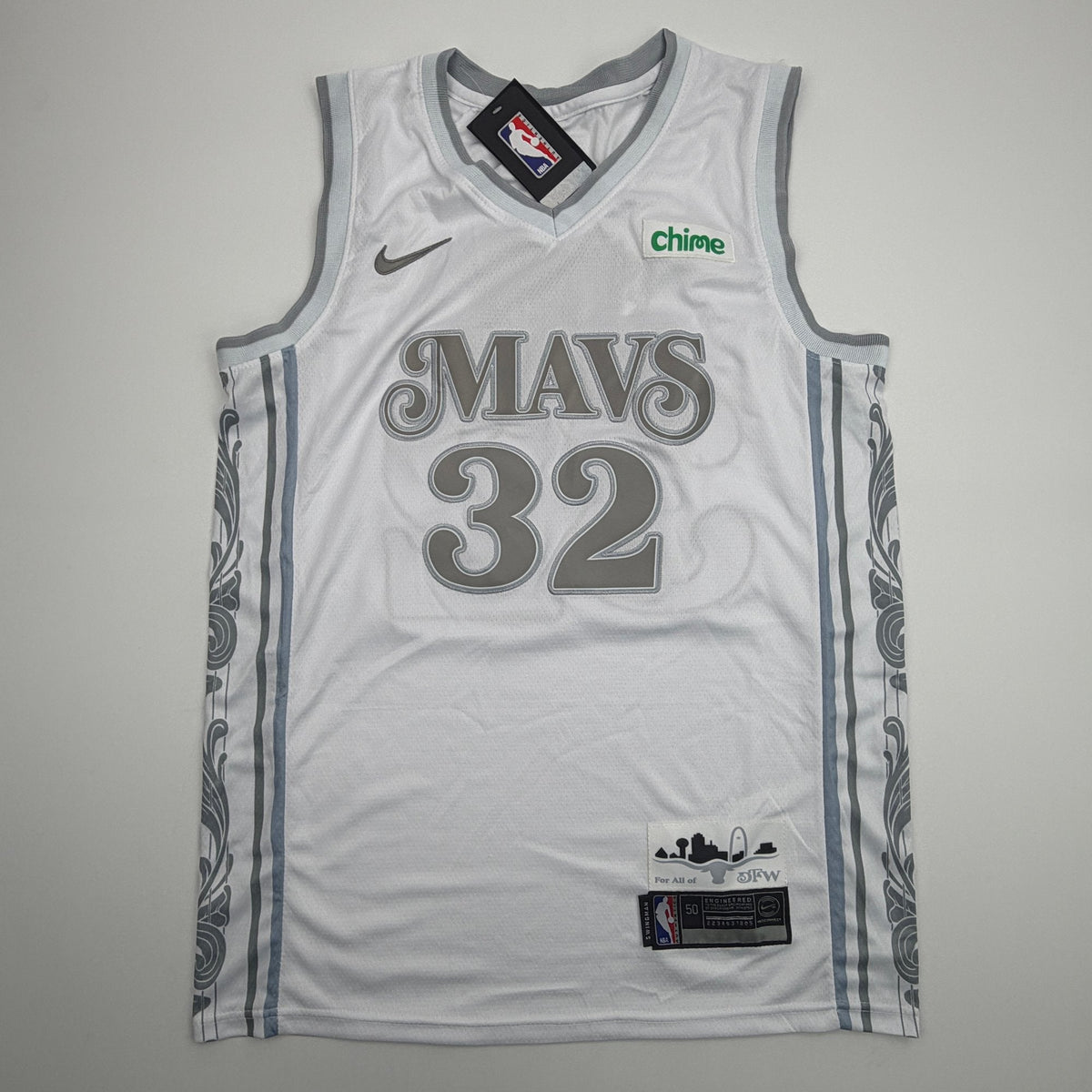 Autographed/Signed Cooper Flagg Dallas Mavericks White City Edition Authentic Basketball Jersey PSA/DNA COA