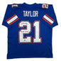 Autographed/Signed Fred Taylor 96 National Champs Florida Blue College Football Jersey Beckett BAS COA