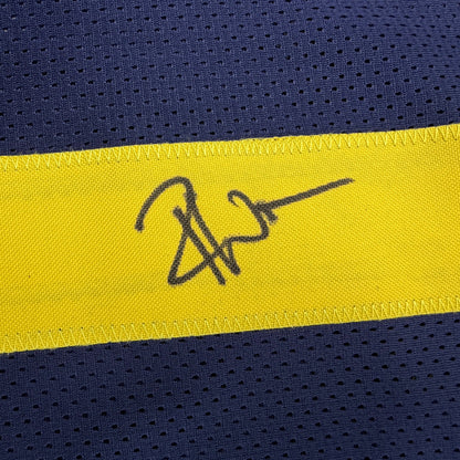 Autographed/Signed Roman Wilson Michigan Blue College Football Jersey Beckett BAS COA