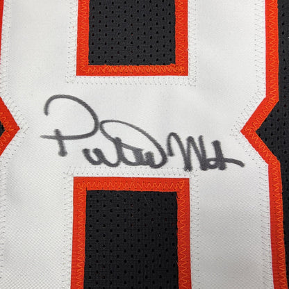 Autographed/Signed Peter Warrick Cincinnati Black Football Jersey Beckett BAS COA