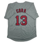 Autographed/Signed Alex Cora Boston Grey Baseball Jersey JSA COA
