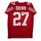 Autographed/Signed Ji'Ayir Brown San Francisco Red Football Jersey Beckett BAS COA