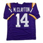 Autographed/Signed Michael Clayton LSU Purple College Football Jersey JSA COA