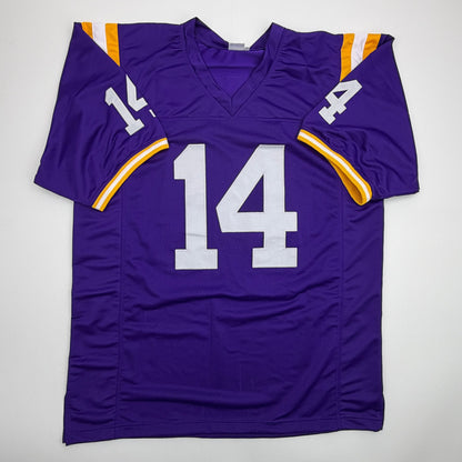 Autographed/Signed Michael Clayton LSU Purple College Football Jersey JSA COA