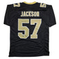 Autographed/Signed Rickey Jackson New Orleans Black Football Jersey Beckett BAS COA