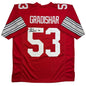 Autographed/Signed Randy Gradishar Ohio State Red College Football Jersey JSA COA