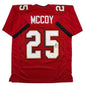 Autographed/Signed LeSean McCoy Tampa Bay Red Football Jersey JSA COA