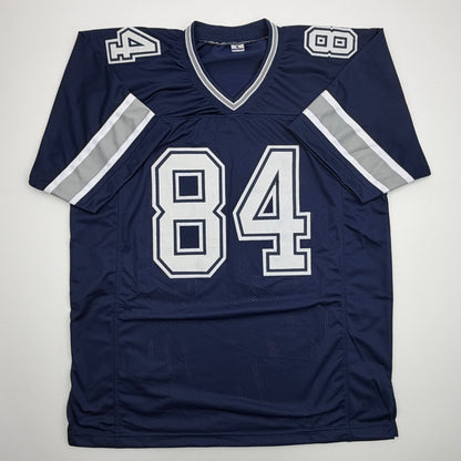 Autographed/Signed Patrick Crayton Dallas Blue Football Jersey JSA COA
