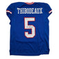 Autographed/Signed Kayvon Thibodeaux New York Blue Retro Pro Cut Football Jersey Beckett BAS COA
