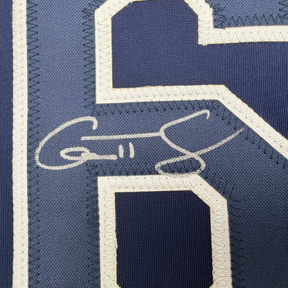 Autographed/Signed Garrett Cleavinger Tampa Bay Navy Blue Baseball Jersey JSA COA
