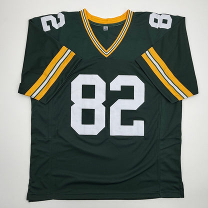 Autographed/Signed Don Beebe Green Bay Green Football Jersey JSA COA