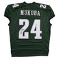 Autographed/Signed Andrew Mukuba Philadelphia Midnight Green Pro Cut Football Jersey JSA COA