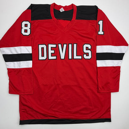 Autographed/Signed Arseni Gritsyuk New Jersey NJ Red Hockey Jersey JSA COA