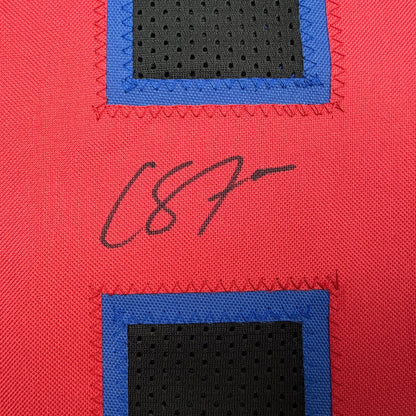 Autographed/Signed Cade Stover Houston Black Football Jersey Beckett BAS COA