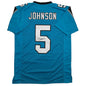 Autographed/Signed Diontae Johnson Carolina Blue Football Jersey JSA COA