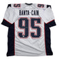 Autographed/Signed Tully Banta-Cain New England White Football Jersey JSA COA
