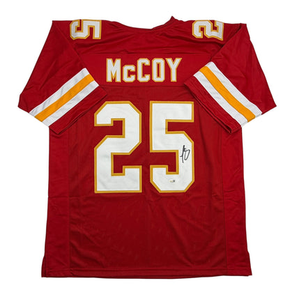 Autographed/Signed LeSean McCoy Kansas City Red Football Jersey JSA COA
