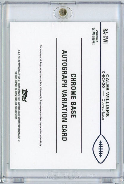 2024 Topps Chrome Caleb Williams #RACWI /99 Green Refractor Auto Rookie RC Football Card