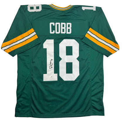Autographed/Signed Randall Cobb Green Bay Green Football Jersey JSA COA