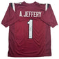 Autographed/Signed Alshon Jeffery South Carolina Maroon College Football Jersey Beckett BAS COA