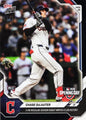 2026 Topps Now Chase DeLauter #12 Black Foil /10 2 Home Run Regular Season Debut Writes Club History Cleveland Guardians Rookie RC Baseball Card
