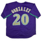 Autographed/Signed Luis Gonzalez Arizona Purple Baseball Jersey Beckett BAS COA