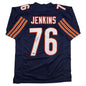 Autographed/Signed Teven Jenkins Chicago Blue Football Jersey Beckett BAS COA
