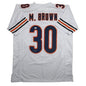Autographed/Signed Mike Brown Chicago White Football Jersey JSA COA