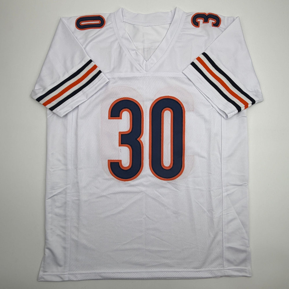Autographed/Signed Mike Brown Chicago White Football Jersey JSA COA
