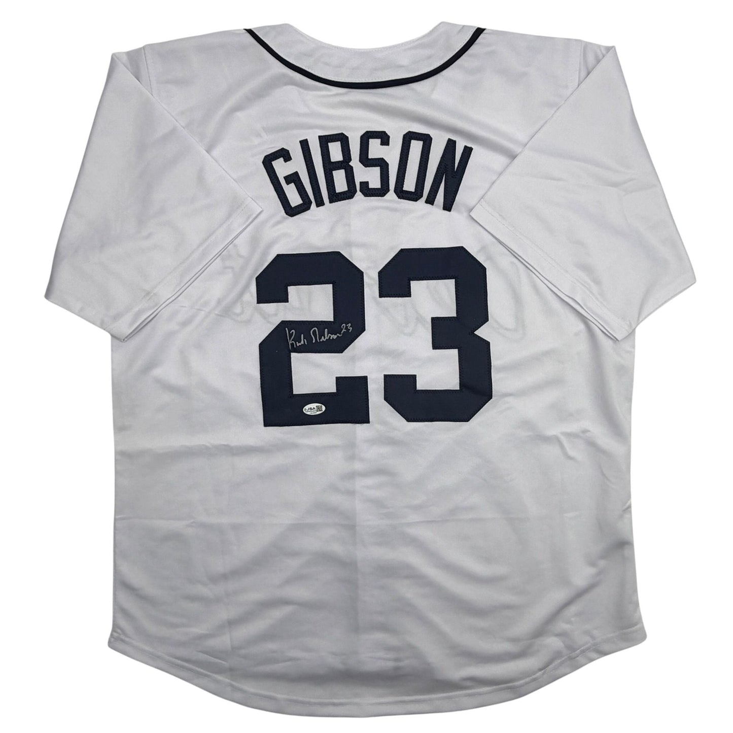Autographed/Signed Kirk Gibson Detroit White Baseball Jersey JSA COA